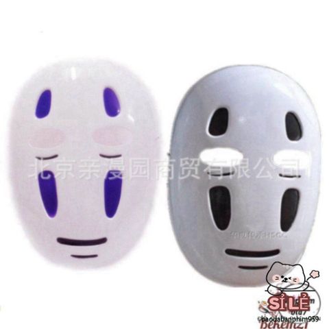 Bộ Trang Phục Cosplay Vô Diện Spirited Away - Áo Choàng Đen & Mặt Nạ Kaonashi Cho Người Lớn & Trẻ Em