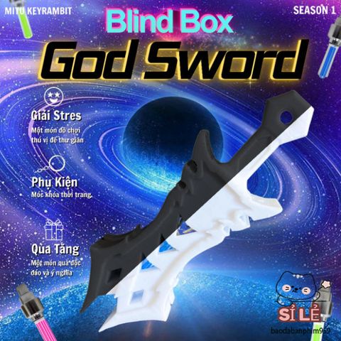 Hộp Kiếm Phát Sáng God Sword - Móc Khóa Keyrambit Đèn LED Độc Đáo cho Fan Hâm Mộ Nghệ Thuật 3D và Phong Cách Huyền Bí