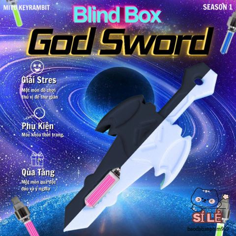 Hộp Kiếm Phát Sáng God Sword - Móc Khóa Keyrambit Đèn LED Độc Đáo cho Fan Hâm Mộ Nghệ Thuật 3D và Phong Cách Huyền Bí