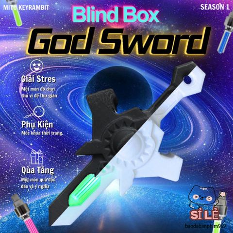 Hộp Kiếm Phát Sáng God Sword - Móc Khóa Keyrambit Đèn LED Độc Đáo cho Fan Hâm Mộ Nghệ Thuật 3D và Phong Cách Huyền Bí