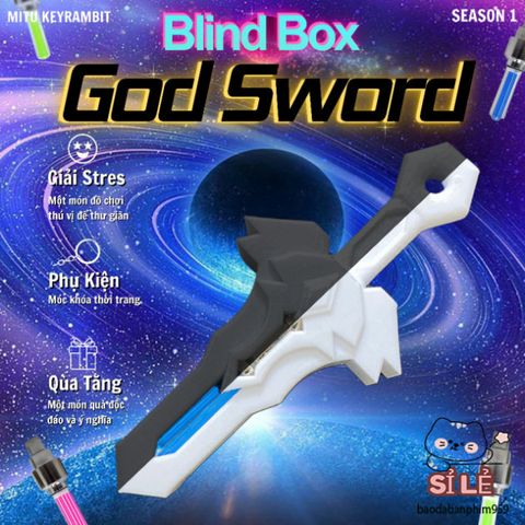 Hộp Kiếm Phát Sáng God Sword - Móc Khóa Keyrambit Đèn LED Độc Đáo cho Fan Hâm Mộ Nghệ Thuật 3D và Phong Cách Huyền Bí