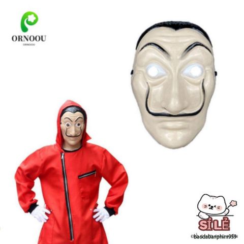 Mặt Nạ Dali Halloween - Phụ Kiện Cosplay La Casa de Papel - Quà Tặng Độc Đáo cho Người Hâm Mộ Bộ Phim Tiếng Tăm