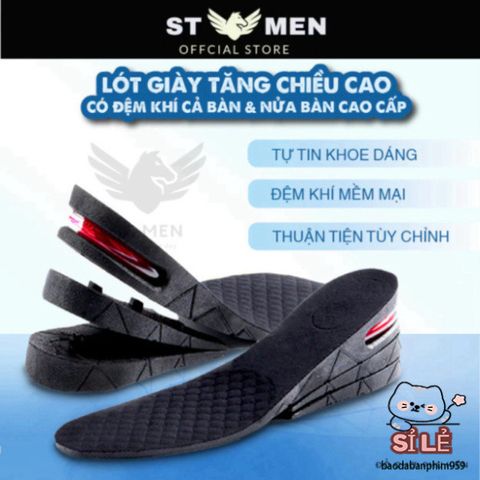 Lót Giày Tăng Chiều Cao Cao Cấp - Đệm Khí Thoáng Khí, Điều Chỉnh Chiều Cao 3-9cm, Giúp Bạn Tự Tin Mọi Nơi