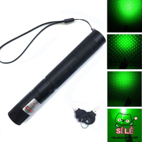 Bút Laser 303 532nm Điều Chỉnh Tiêu Điểm Màu Xanh Lá Cây - Con Trỏ Laser Mạnh Mẽ Dùng Cho Săn Bắn và Thuyết Trình