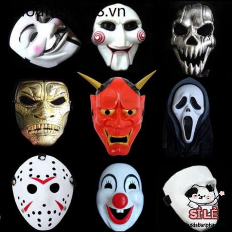 Mặt nạ Halloween Vendetta Đầu Lâu Phù Thủy Chú Hề - Thời Trang Hóa Trang Kinh Dị Cho Tiệc Khiêu Vũ Nam Nữ