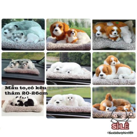 Thú Bông Chó Mèo Khử Mùi Than Hoạt Tính - Trang Trí Ô Tô, Văn Phòng, Đồ Chơi Dễ Thương - Kích Thước Lớn 24x20 cm