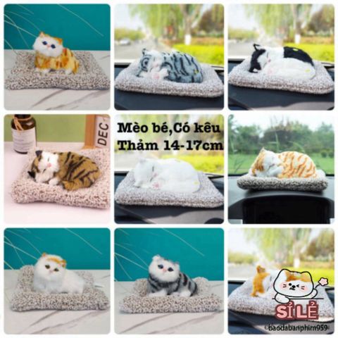 Thú Bông Chó Mèo Khử Mùi Than Hoạt Tính - Trang Trí Ô Tô, Văn Phòng, Đồ Chơi Dễ Thương - Kích Thước Lớn 24x20 cm