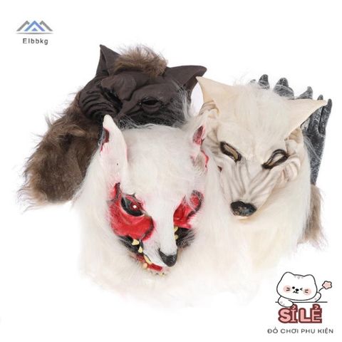 Mặt Nạ Đầu Sói Halloween với Găng Tay Cospaly Đáng Sợ - Phụ Kiện Hóa Trang Độc Đáo cho Tiệc và Lễ Hội