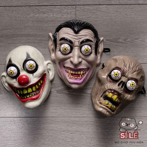 Mặt Nạ Đầu Lâu QINMBOOKS - Mặt Nạ Halloween Đáng Sợ 3D Thực Tế, Quà Tặng Hóa Trang Ma, Zombine, Cosplay Chú Hề Joker