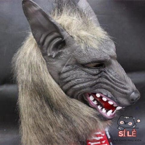 Đầm Hóa Trang Halloween Sói - Bộ Đầu Sói và Găng Tay Dự Tiệc Kinh Dị, Phụ Kiện Thời Trang Ngộ Nghĩnh và Độc Đáo