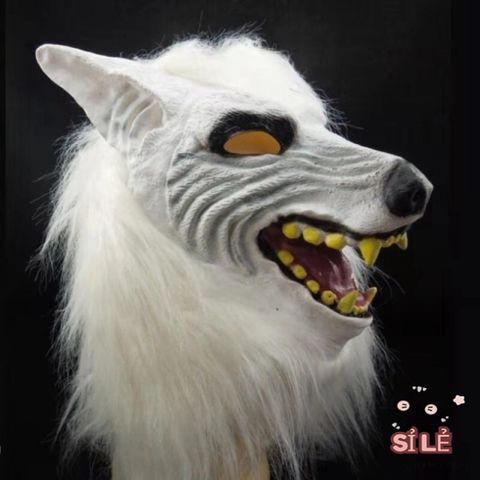 Đầm Hóa Trang Halloween Sói - Bộ Đầu Sói và Găng Tay Dự Tiệc Kinh Dị, Phụ Kiện Thời Trang Ngộ Nghĩnh và Độc Đáo
