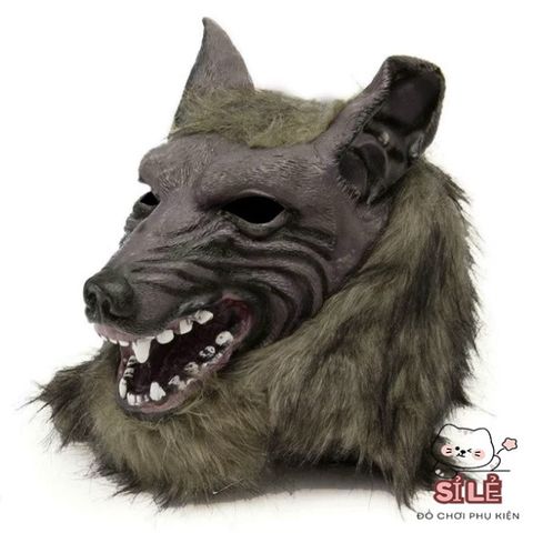Đầm Hóa Trang Halloween Sói - Bộ Đầu Sói và Găng Tay Dự Tiệc Kinh Dị, Phụ Kiện Thời Trang Ngộ Nghĩnh và Độc Đáo
