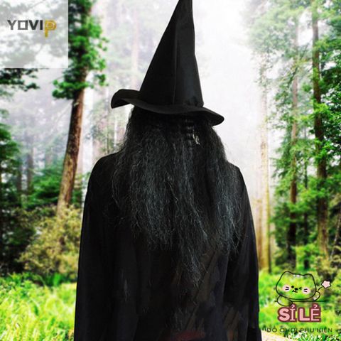 Mặt Nạ Phù Thủy Kinh Dị Halloween - Mặt Nạ Latex Giả Tóc Đen Cho Tiệc Hóa Trang, Cosplay Chú Hề Đáng Sợ Dành Cho Tất Cả