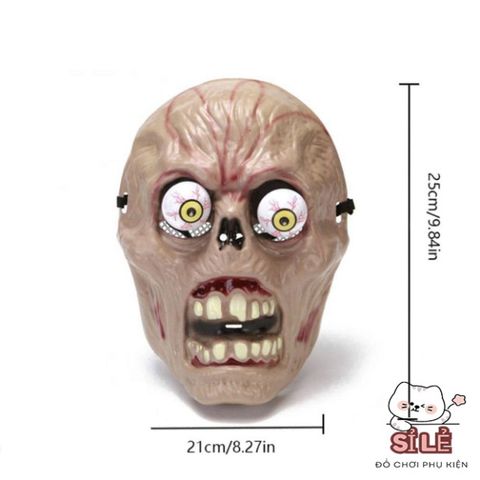 Mặt Nạ Halloween Đầu Lâu Ngộ Nghĩnh - Phụ Kiện Cosplay Chú Hề Đáng Sợ Thú Vị cho Buổi Tiệc Hóa Trang
