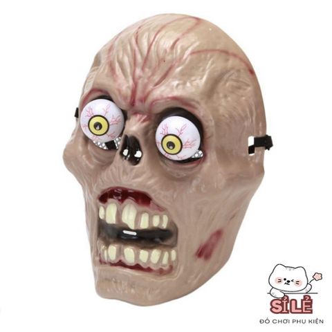 Mặt Nạ Halloween Đầu Lâu Ngộ Nghĩnh - Phụ Kiện Cosplay Chú Hề Đáng Sợ Thú Vị cho Buổi Tiệc Hóa Trang