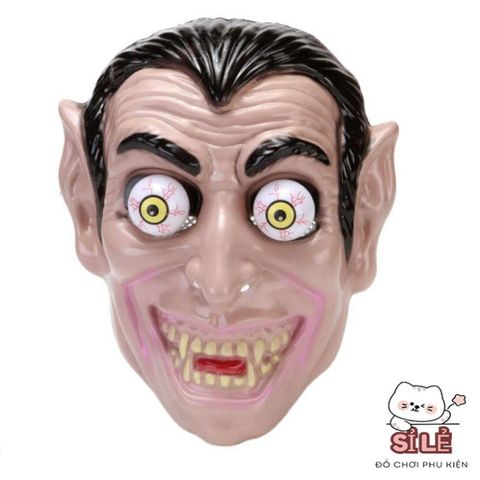 Mặt Nạ Halloween Đầu Lâu Ngộ Nghĩnh - Phụ Kiện Cosplay Chú Hề Đáng Sợ Thú Vị cho Buổi Tiệc Hóa Trang