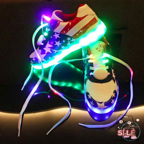 Giày Thể Thao Phát Sáng Cờ Mỹ LED - Giày Đổi Màu 8 Chế Độ Cho Nam Nữ, Phụ Kiện Thời Trang Đặc Biệt, Dành Cho Mọi Sự Kiện