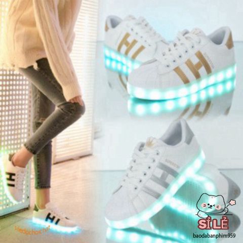 Giày Thể Thao LED Phát Sáng 7 Màu, 11 Chế Độ Nháy - Giày Cá Tính Cho Nam Nữ, Tiệc Tùng, Dạ Hội, Nhảy Múa, Giảm Giá Freeship