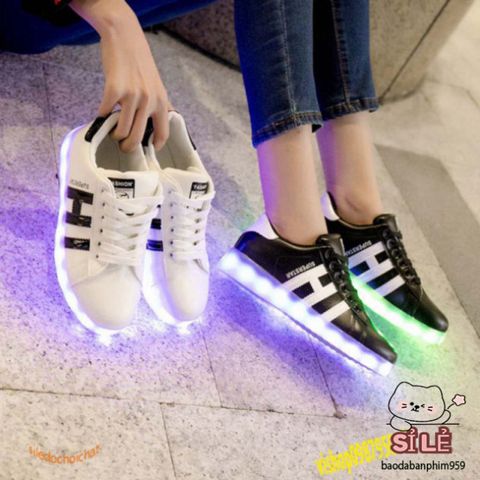 Giày Thể Thao LED Phát Sáng 7 Màu, 11 Chế Độ Nháy - Giày Cá Tính Cho Nam Nữ, Tiệc Tùng, Dạ Hội, Nhảy Múa, Giảm Giá Freeship