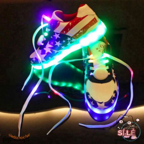 Giày Thể Thao LED Phát Sáng 7 Màu Cờ Mỹ - Giày Thời Trang Độc Đáo Cho Nam Nữ, Phù Hợp Với Tiệc Tùng Và Sự Kiện