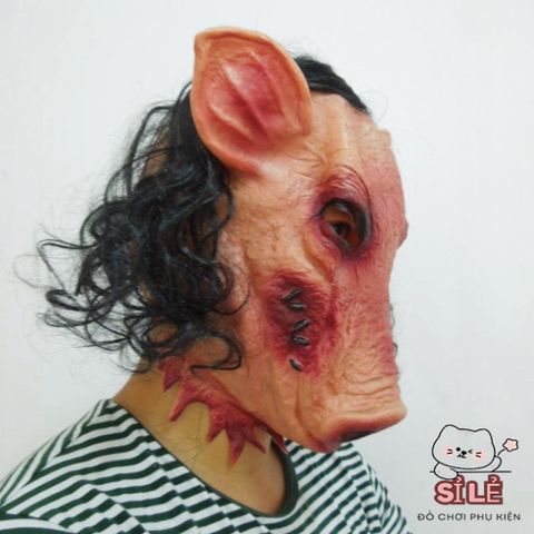 Mặt Nạ Halloween Đầu Lợn Kinh Dị Unisex - Phụ Kiện Hóa Trang Chất Liệu Latex Cao Cấp cho Tiệc Hóa Trang, Halloween, Lễ Hội