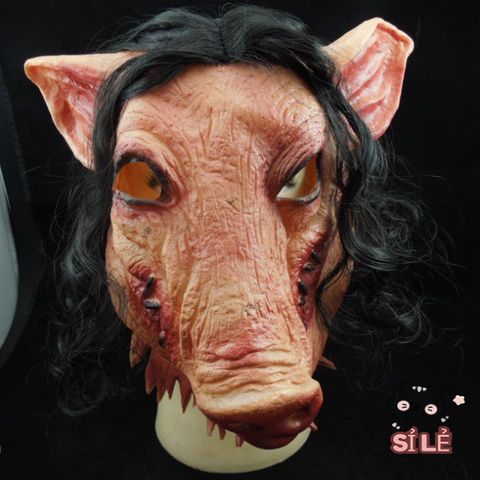 Mặt Nạ Halloween Đầu Lợn Kinh Dị Unisex - Phụ Kiện Hóa Trang Chất Liệu Latex Cao Cấp cho Tiệc Hóa Trang, Halloween, Lễ Hội