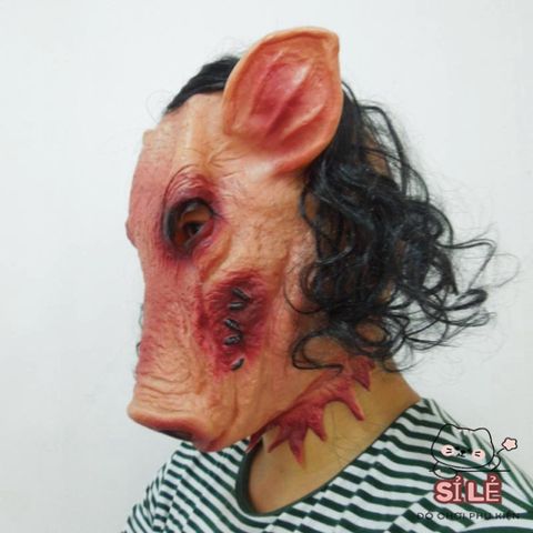 Mặt Nạ Halloween Đầu Lợn Kinh Dị Unisex - Phụ Kiện Hóa Trang Chất Liệu Latex Cao Cấp cho Tiệc Hóa Trang, Halloween, Lễ Hội