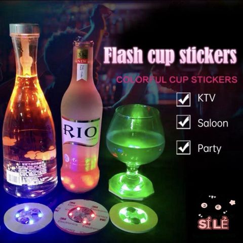 Đèn LED Phát Sáng Coaster Nhấp Nháy - Đế Lót Ly Sáng Màu Cho Tiệc Tùng, Quán Bar - Phụ Kiện Thời Trang Đồ Uống Rượu