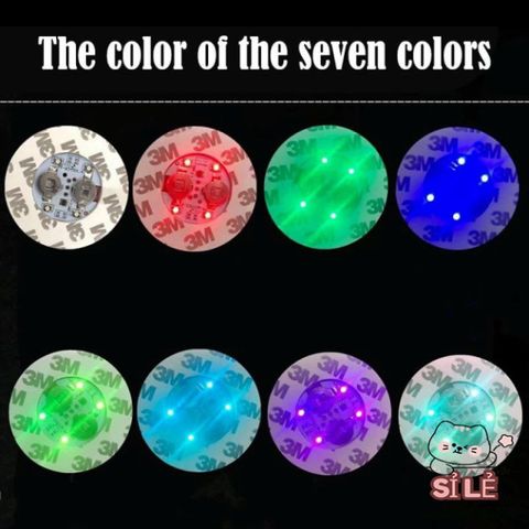 Đèn LED Phát Sáng Coaster Nhấp Nháy - Đế Lót Ly Sáng Màu Cho Tiệc Tùng, Quán Bar - Phụ Kiện Thời Trang Đồ Uống Rượu