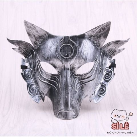 Mặt Nạ Chó Sói Hoang Dã - Phụ Kiện Trang Trí Độc Đáo Cho Quán Cà Phê & Shop Thời Trang, Chất Liệu Nhựa Dẻo Cao Cấp