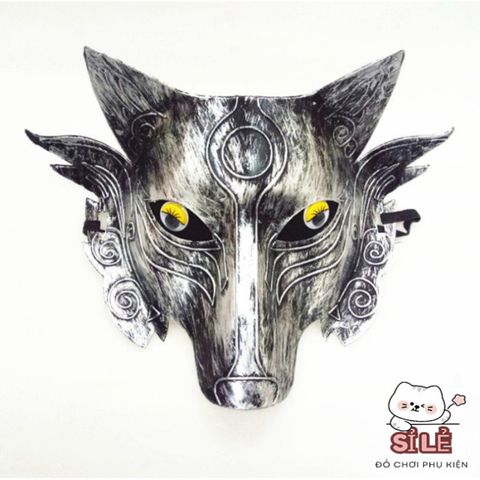 Mặt Nạ Chó Sói Hoang Dã - Phụ Kiện Trang Trí Độc Đáo Cho Quán Cà Phê & Shop Thời Trang, Chất Liệu Nhựa Dẻo Cao Cấp