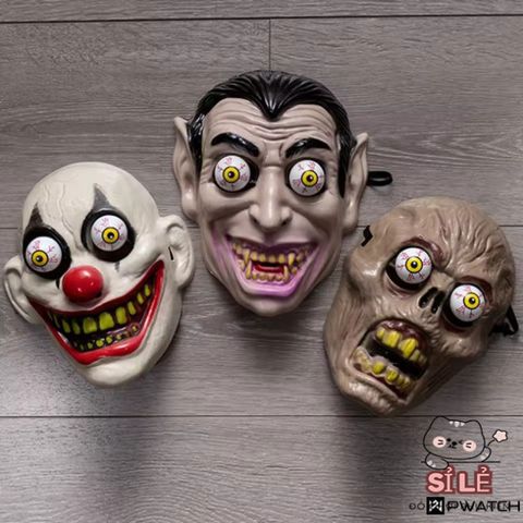 Mặt Nạ Hóa Trang Kinh Dị Đầu Lâu Thây Ma Có Mắt Di Chuyển - Phụ Kiện Halloween Độc Đáo cho Tiệc Chơi và Lễ Hội