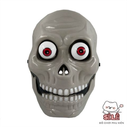 Mặt Nạ Hóa Trang Kinh Dị Đầu Lâu Thây Ma Có Mắt Di Chuyển - Phụ Kiện Halloween Độc Đáo cho Tiệc Chơi và Lễ Hội