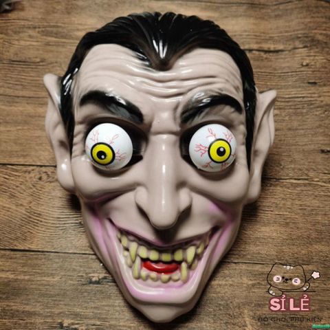 Mặt Nạ Hóa Trang Kinh Dị Đầu Lâu Thây Ma Có Mắt Di Chuyển - Phụ Kiện Halloween Độc Đáo cho Tiệc Chơi và Lễ Hội