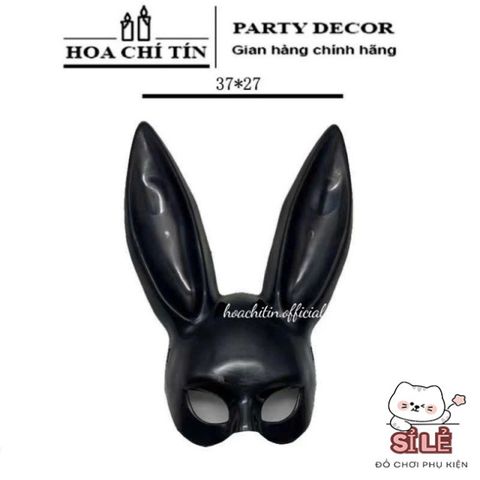 Mặt Nạ Halloween Thỏ Bunny Tai Dài Đen Trắng - Phụ Kiện Trang Phục Hóa Trang Độc Đáo và Sáng Tạo cho Tiệc và Lễ Hội