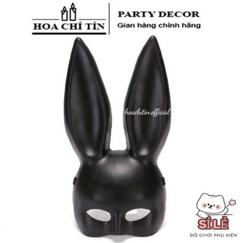 Mặt Nạ Halloween Thỏ Bunny Tai Dài Đen Trắng - Phụ Kiện Trang Phục Hóa Trang Độc Đáo và Sáng Tạo cho Tiệc và Lễ Hội