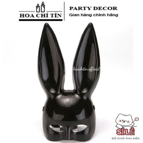 Mặt Nạ Halloween Thỏ Bunny Tai Dài Đen Trắng - Phụ Kiện Trang Phục Hóa Trang Độc Đáo và Sáng Tạo cho Tiệc và Lễ Hội