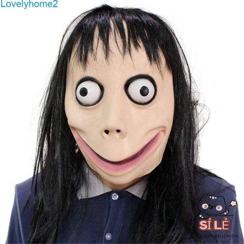 Mặt Nạ Halloween Momo Kinh Dị - Đạo Cụ Cosplay Hóa Trang Cho Nam Nữ, Kích Thước Thoải Mái, Phụ Kiện Tiệc Hóa Trang