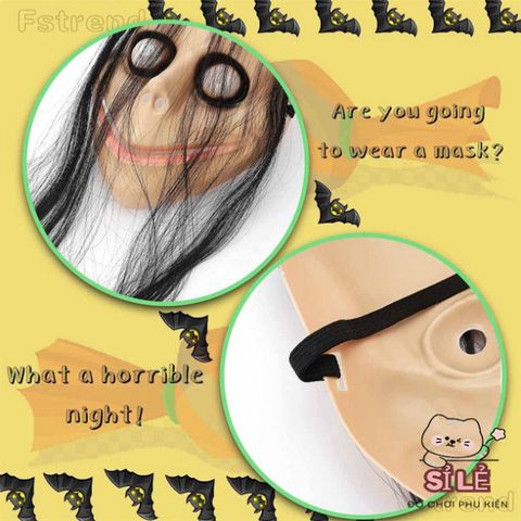 Mặt Nạ Halloween Momo Kinh Dị - Đạo Cụ Cosplay Hóa Trang Cho Nam Nữ, Kích Thước Thoải Mái, Phụ Kiện Tiệc Hóa Trang