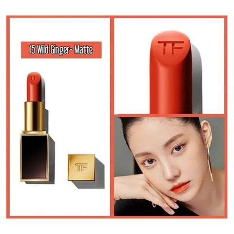 Son Lì Tom Ford Lip Color 15 Wild Ginger Màu Cam Đỏ - Son Môi Cao Cấp Chính Hãng, Dưỡng Ẩm, Thời Thượng, Sang Trọng