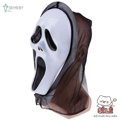 Mặt Nạ Halloween Ma Quái + Váy Máu Độc Đáo - Trang Phục Tiệc Hóa Trang Hoàn Hảo, Phụ Kiện Cosplay Sáng Tạo