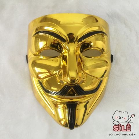 Mặt Nạ Hacker Ánh Kim Vàng Bạc Trắng - Phụ Kiện Hóa Trang Chú Hề Sáng Bóng Dành Cho Tiệc Tùng và Lễ Hội