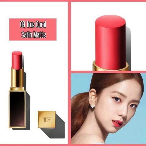 Son Tom Ford Satin Matte 09 True Coral - Son Môi Hồng Cam Chính Hãng, Độ Bám Màu Cao, Dưỡng Ẩm, Sang Trọng, Quà Tặng Phái Đẹp