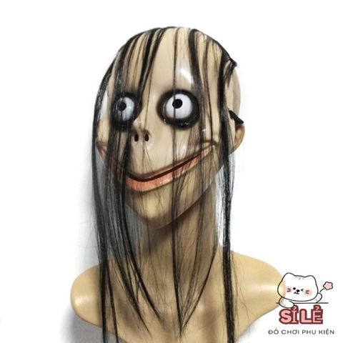 Mặt Nạ Halloween Kinh Dị Tóc Dài Ngộ Nghĩnh - Mặt Nạ MoMo Glory Độc Đáo Cho Tiệc Hóa Trang và Lễ Hội Ma Quái