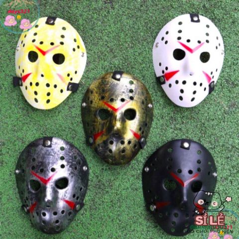 Mặt Nạ Cosplay Jason Voorhees Bằng Nhựa - Phụ Kiện Halloween Chất Lượng Cao Cho Tiệc Hóa Trang Kinh Dị