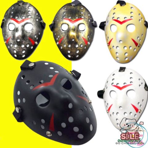 Mặt Nạ Cosplay Jason Voorhees Bằng Nhựa - Phụ Kiện Halloween Chất Lượng Cao Cho Tiệc Hóa Trang Kinh Dị