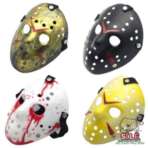 Mặt Nạ Cosplay Jason Voorhees Bằng Nhựa - Phụ Kiện Halloween Chất Lượng Cao Cho Tiệc Hóa Trang Kinh Dị