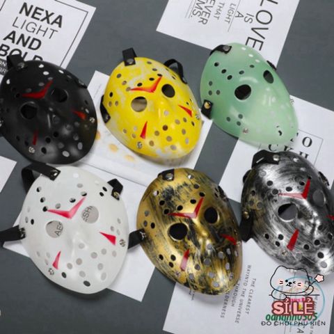 Mặt Nạ Cosplay Jason Voorhees Bằng Nhựa - Phụ Kiện Halloween Chất Lượng Cao Cho Tiệc Hóa Trang Kinh Dị