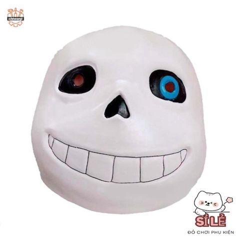 Mặt nạ Undertale Sans Halloween - Phụ kiện hóa trang cao su toàn đầu cho nam nữ, lý tưởng cho tiệc trà, trò chơi và bữa tiệc hóa trang