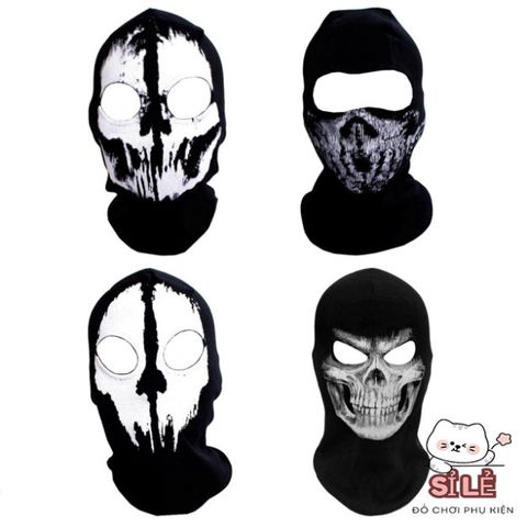 Mặt Nạ Toàn Mặt Đầu Lâu Đàn Hồi Thời Trang - Phụ Kiện Halloween Độc Đáo, Hoá Trang Cá Tính Cho Nam Nữ
